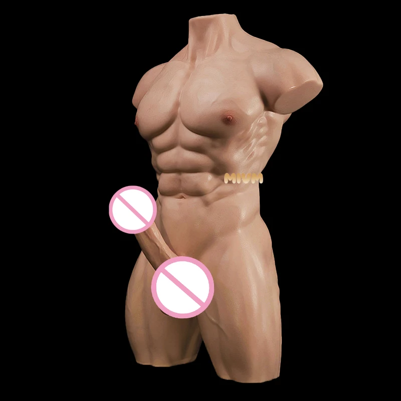 MIVM Full Silicone Male Half Body Model Anal Large dildo Female Masturbation Torso Doll Gay Sex Toy Big Muscle Adult 18+