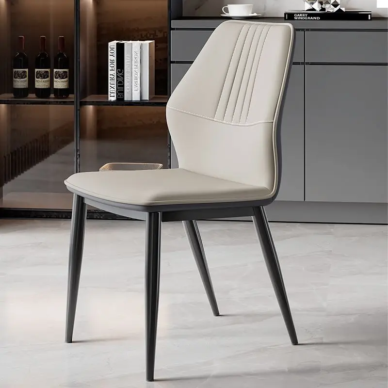 Светильник Home Nordic Modern Simple High-end Back Chair, обеденный стол для ресторана, кожаный стул