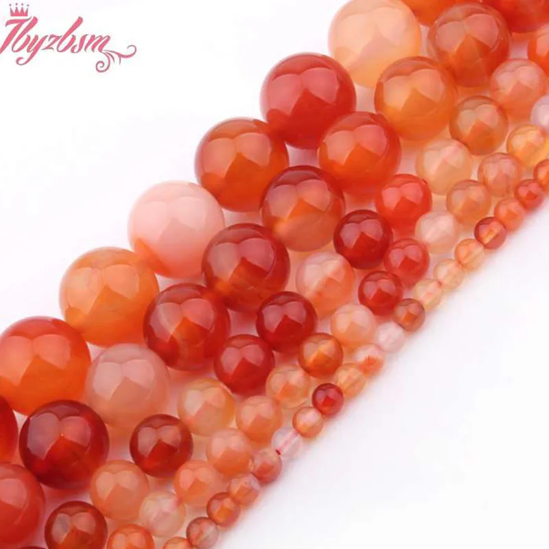 

Natural Beads Carnelian Round Stone Bead DIY Bracelet Necklace Loose Strand 15Inch 6/8/10/12mm For Jewelry Making Free shipping