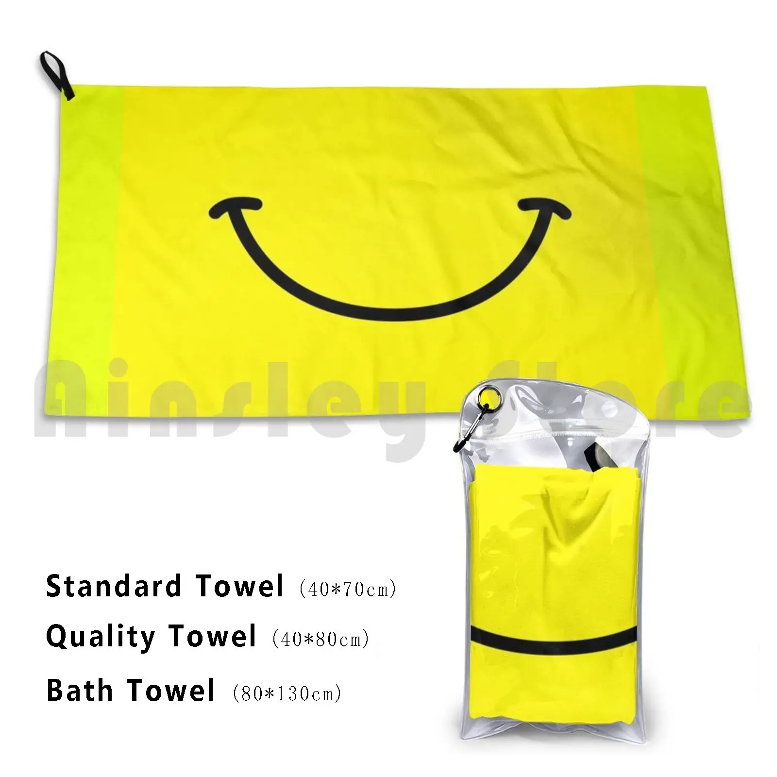Smilie : Shit Happens Bath Towel Beach Cushion Lockdown Quarantine Smilie Shit Happens