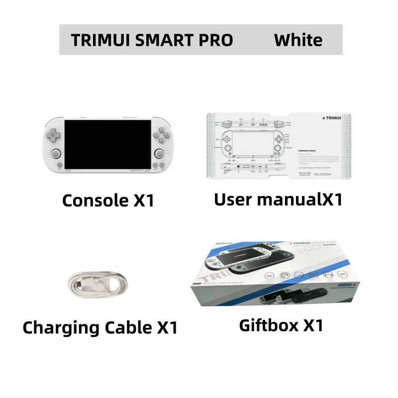 Trimui Smart Pro Handheld Game Console 4.96'' IPS Screen Linux System Joystick RGB Lighting Trimui Retro Video Game Console Gift