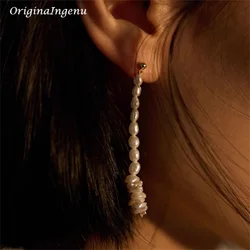 Organic Baroque Pearl Earrings Handmade 14K Gold Filled Earrings Tarnish Resist Jewelry Dainty Women Wedding Jewelry