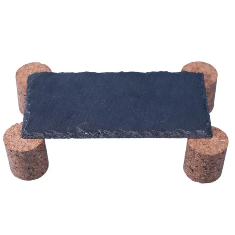 

Reptile Basking Rock Reptile Sunbathing Rock With Cork Stake Humid-Proof Resting Habitat Climbing Hiding Cave For Gecko Tortoise