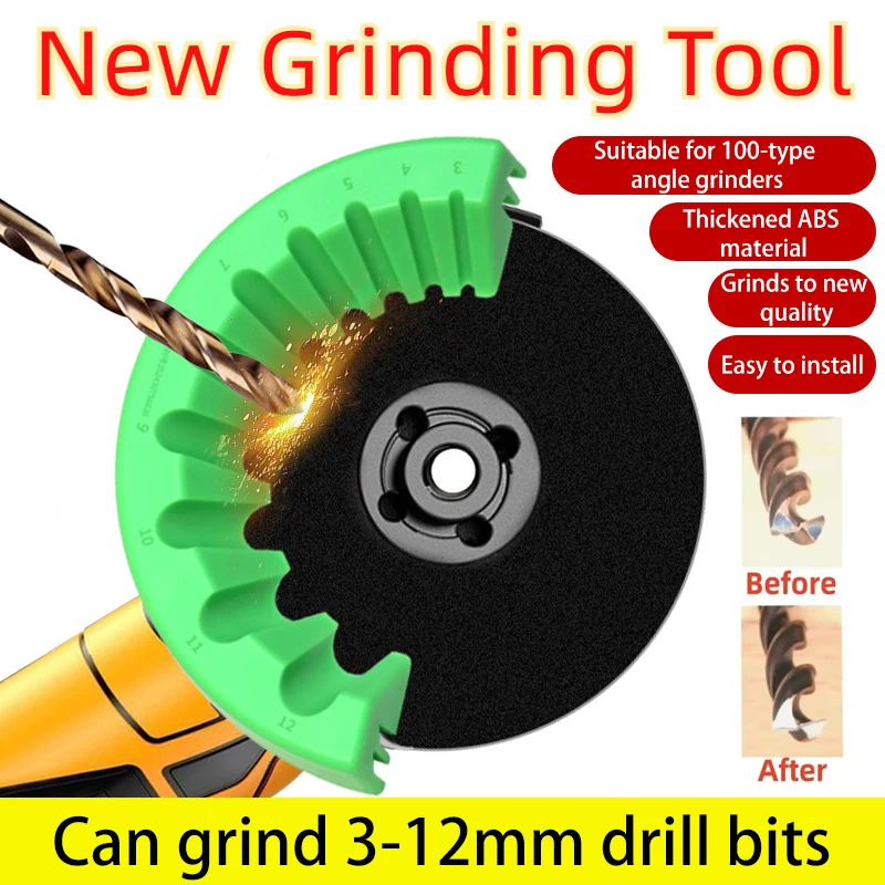 

10-in-1 Drill Bit Grinder Stand Angle Grinder 3-12mm Multi-spec Drills Sharpening Polishing Grinding Tool With Fixing Holder