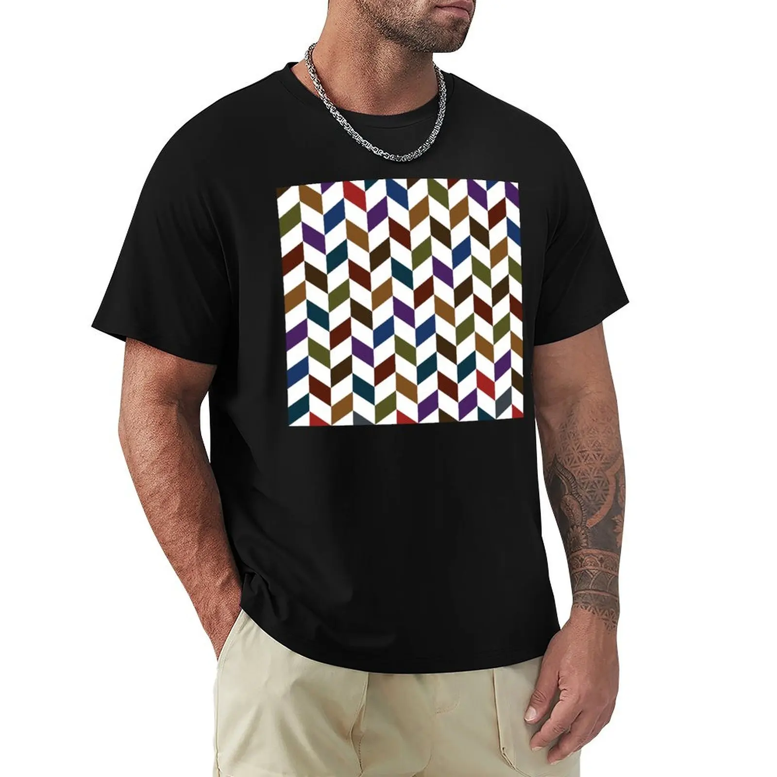 

ZigZag Pattern 4 T-Shirt aesthetic clothes graphic shirts Short sleeve tee mens graphic t-shirts hip hop
