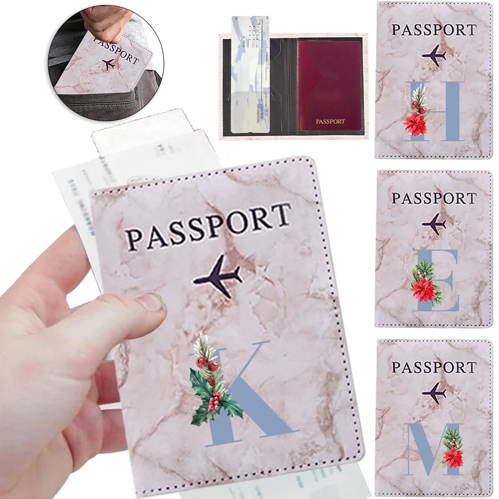 

Travel Passport Holder Protective Cover PU Leather Blue Literal Passport Cover for Unisex Slim Travel Credit Card Holder