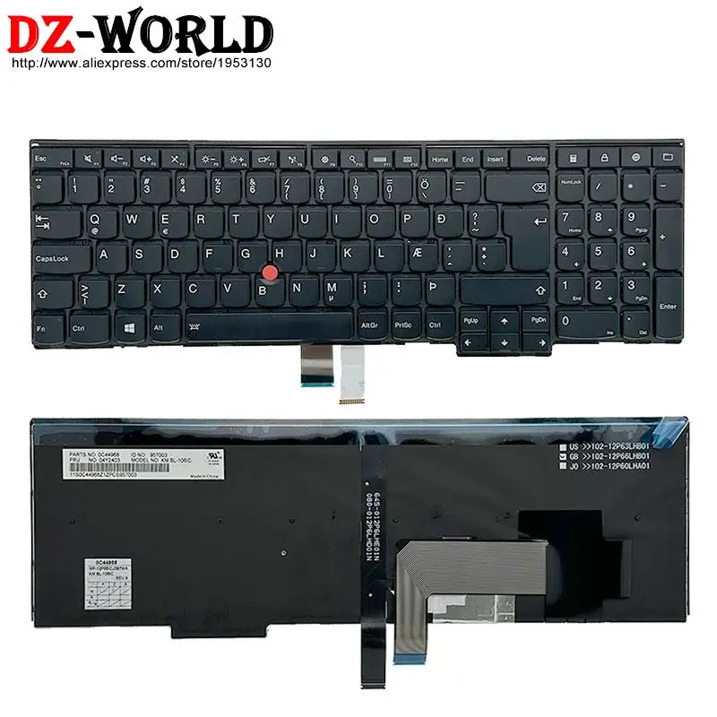 Lenovothinkp50s t560 w540 t540p w541 t550 w550s l540 l560 l570 e531 e540 04y2364 04y2403用のic icelandicバックライト付きキーボード