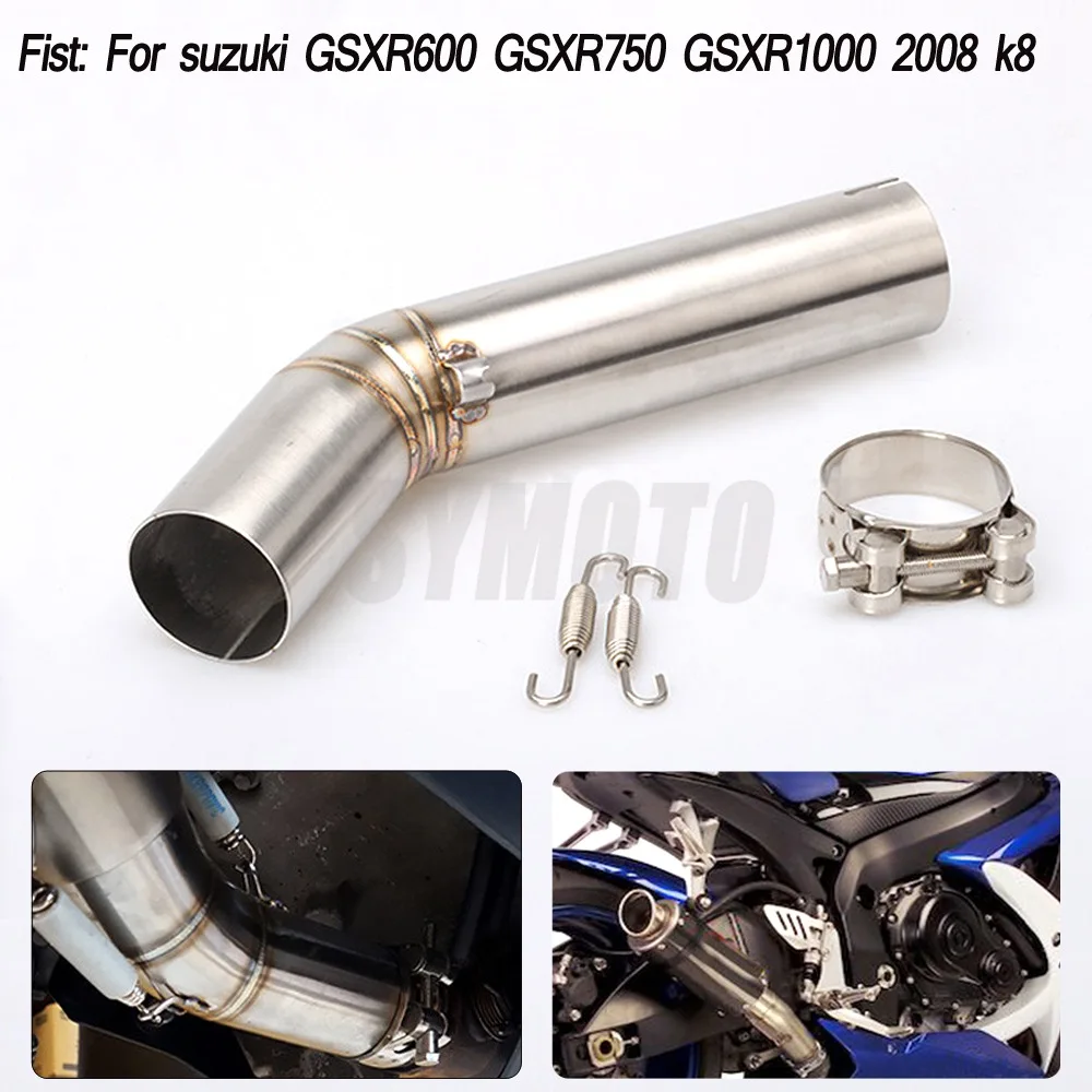 

Motorcycle Exhaust Muffler Middle Link Pipe For Suzuki GSXR 600 GSXR 750 GSXR 1000 GSXR600 GSXR750 GSXR1000 2008 k8 Slip-on