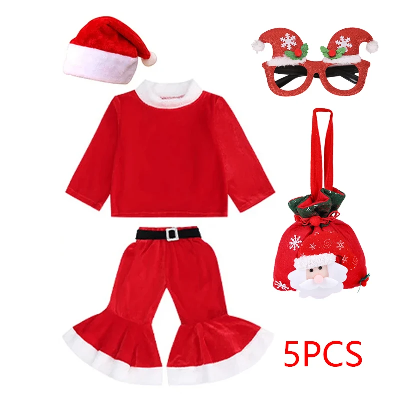 Kids Christmas Santa Clause Green Elf Girls Cosplay Costume Dress With Tops Hat Belt Shoes Striped Stockings for Boys Xmas Party