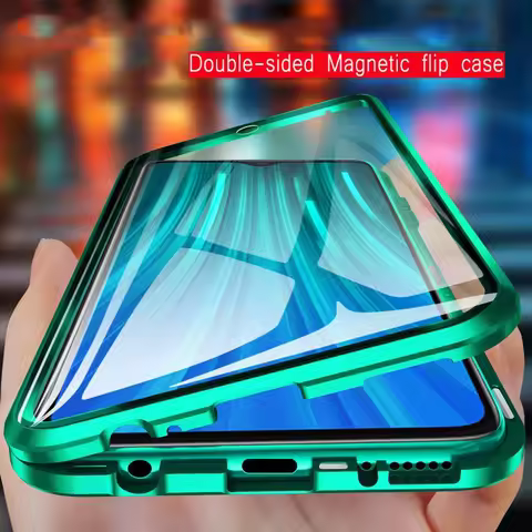 360 Metal Magnetic Case For Samsung Galaxy S25 Edge S24 S23 S20 FE S21 S22 Ultra Note 20 A52 A12 A22 A32 A72 A71 A51 Glass Cover