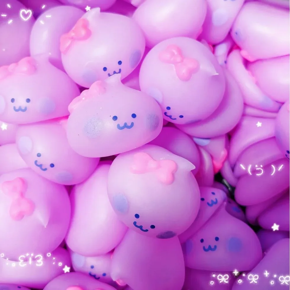 Crispy Handmade Ball Cute Expression Dumplings Stress Squeeze Toy Crunchy Squishy Fidget Ball ASMR Sensory Stress Relief Toy