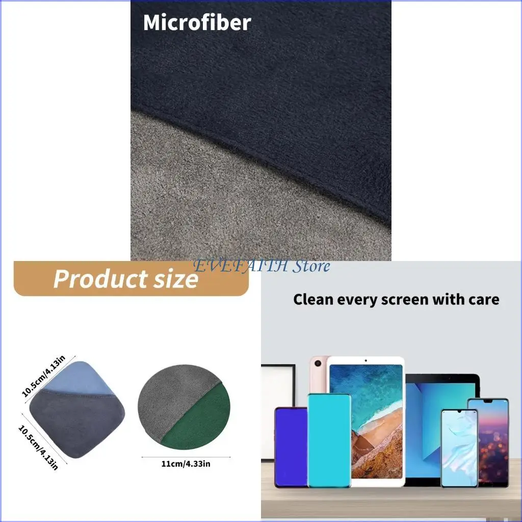 124B Handy Car Screen Microfiber Cleaning Cloths Quick Absorb Square Easy to Carry