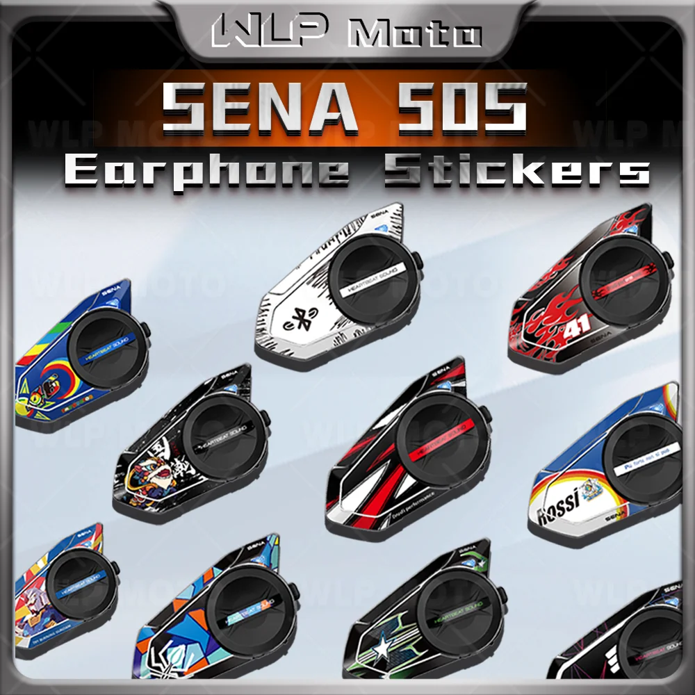 For SENA 50S sena 50s Motorcycle Helmet Headphone Stickers Decoration Decals Colorful Earphone Protective Decals Accessories