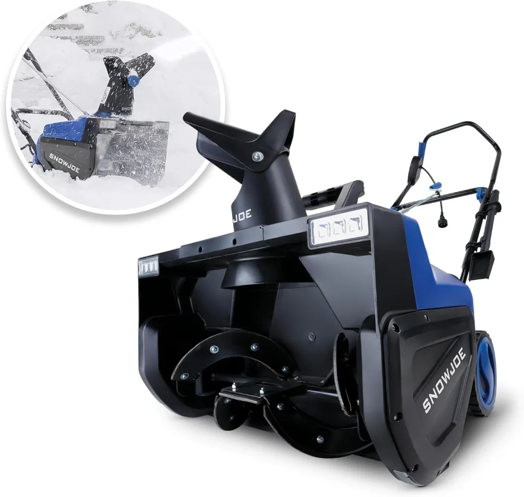 Electric Walk-Behind Snow Blower W/ Dual LED Lights, 22-inch, 15-Amp