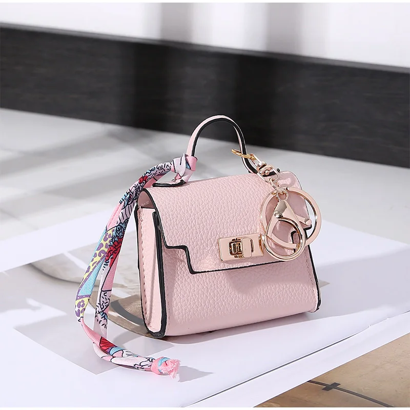 Light Luxury High-end Coin Purses Fashionable Exquisite Bag Accessories New Silk Scarf Bracelet Portable Mini Keychain Pendants