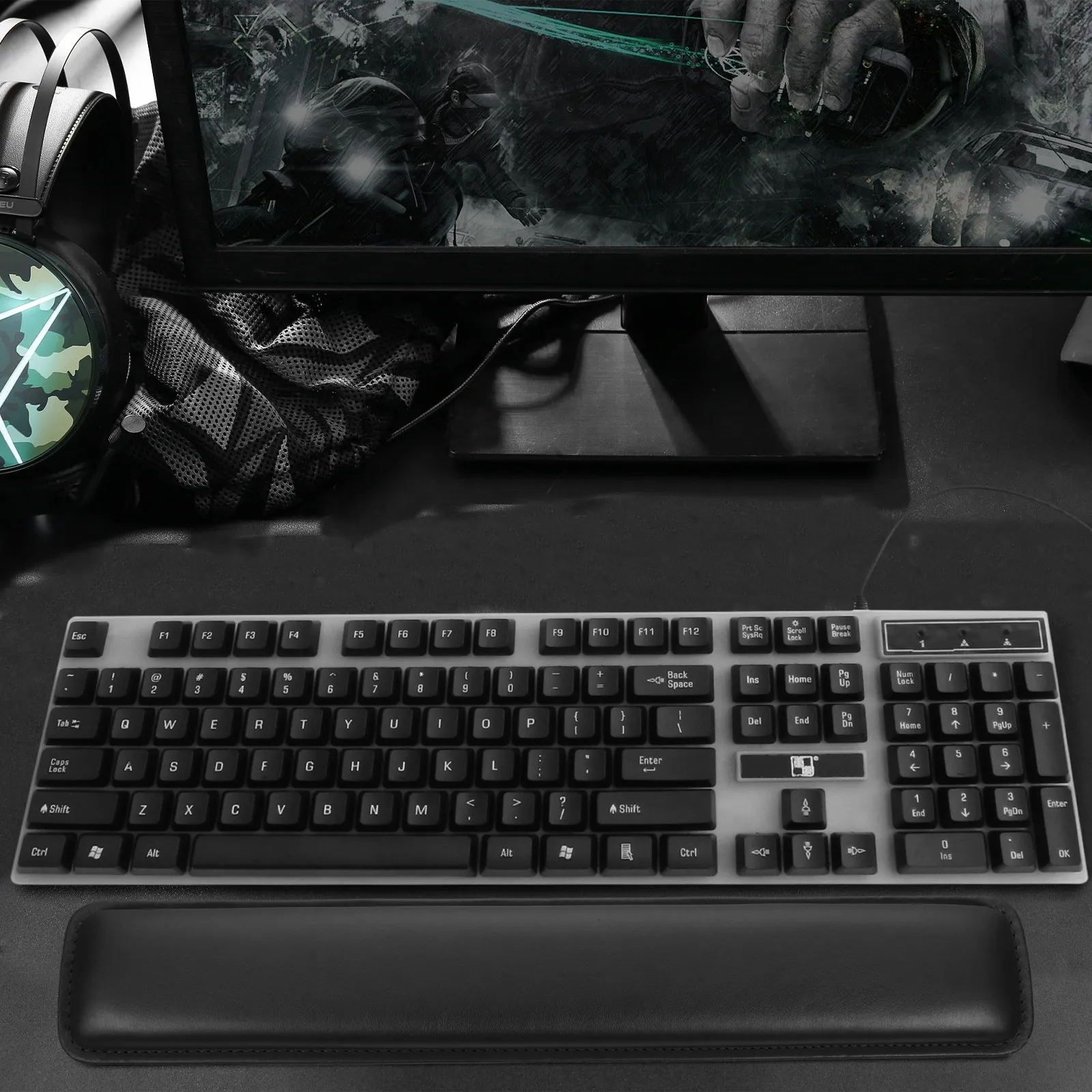 Ergonomic Wrist Rest for Keyboard Anti-Slip Stable Pad Comfortable Support Long Hours Typing Gaming Wrist Pain Relief