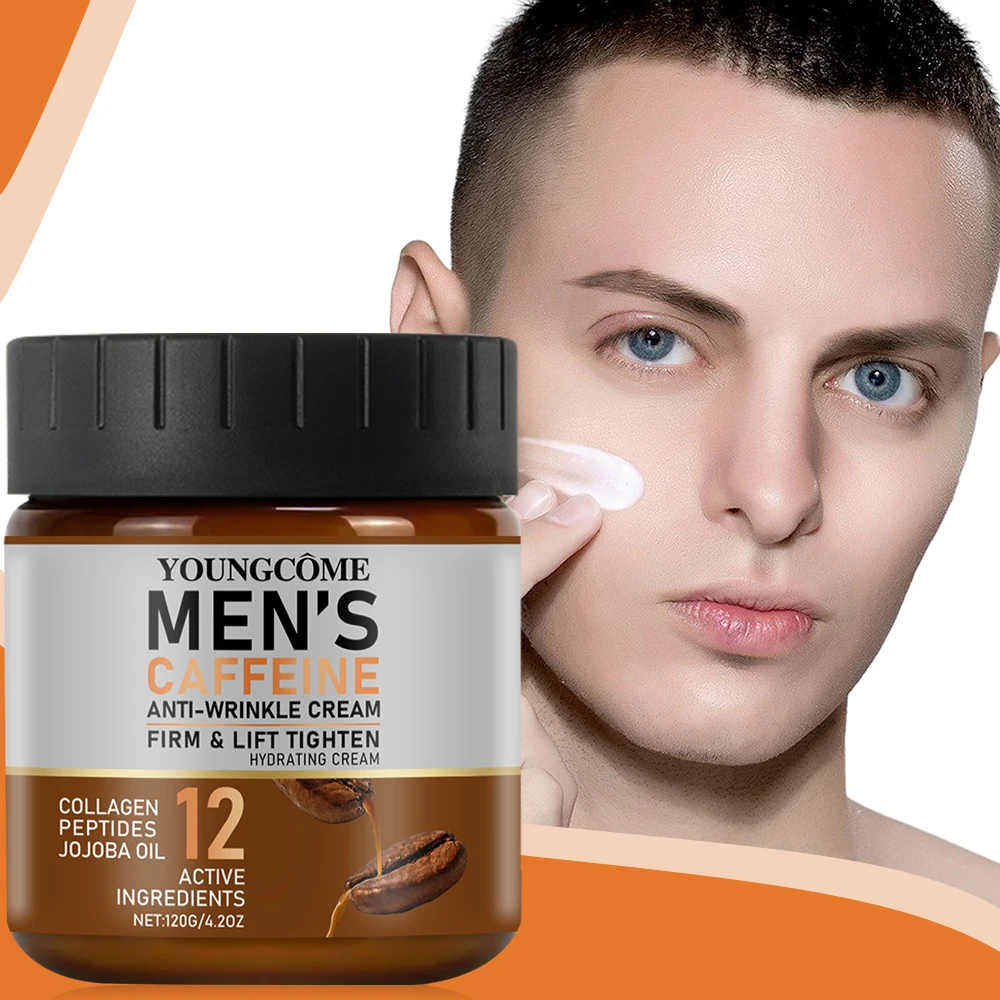 Caffeine Anti-wrinkle Cream for Men Remove Face & Neck Wrinkles Firming Moisturizing Skin Retinol Face Cream Facial Treatment