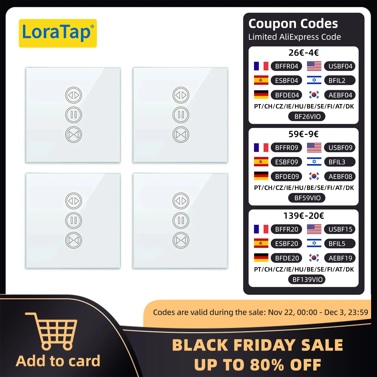 

LoraTap ZigBee переключатель жалюзи