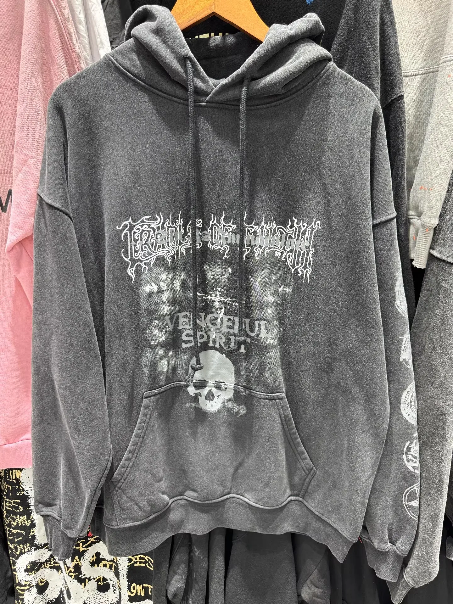 

Best Version 1:1 VT Skull Printed Women Men Hooded Sweatshirt Hoodie Oversized Heavyweight Cotton Men Hoodie Pullover