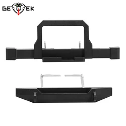 Aluminum Alloy Front Rear Bumper Set with Winch Mount and Grill for 1/18 RC Car Crawler TRX4M Defender Body Upgrade