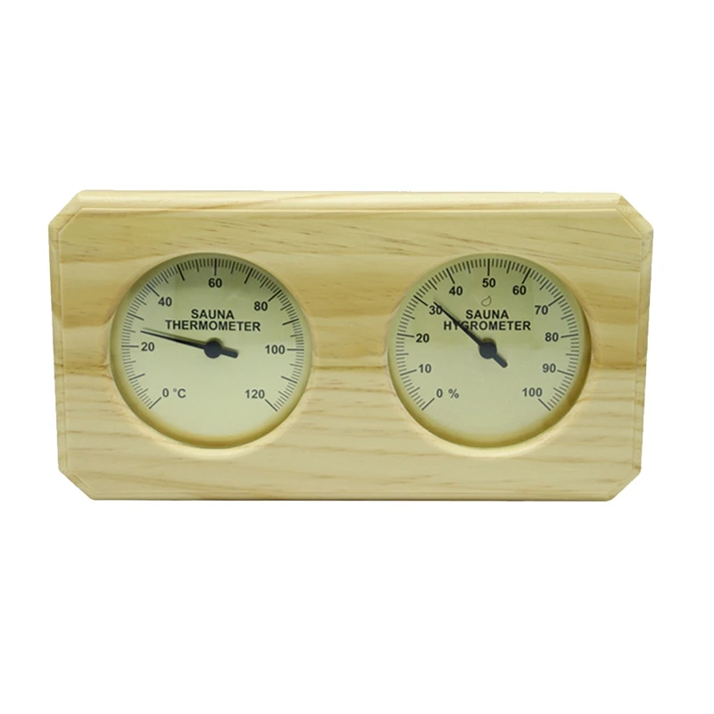 Sauna Thermometer Fahrenheit Hygrometer Gauge 2In1 Indoor Home Sauna Thermostat,For Traditional Sauna,Barrel Or Outside