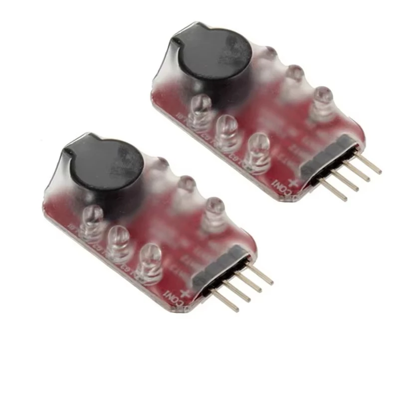 1/2/5 Stück Lipo-Akku Niederspannungs-Alarm Buzzer Lautsprecher LED-Anzeige für 2S-3S 7,4V-11,1V Zellen Kompatibel mit Dropshipping