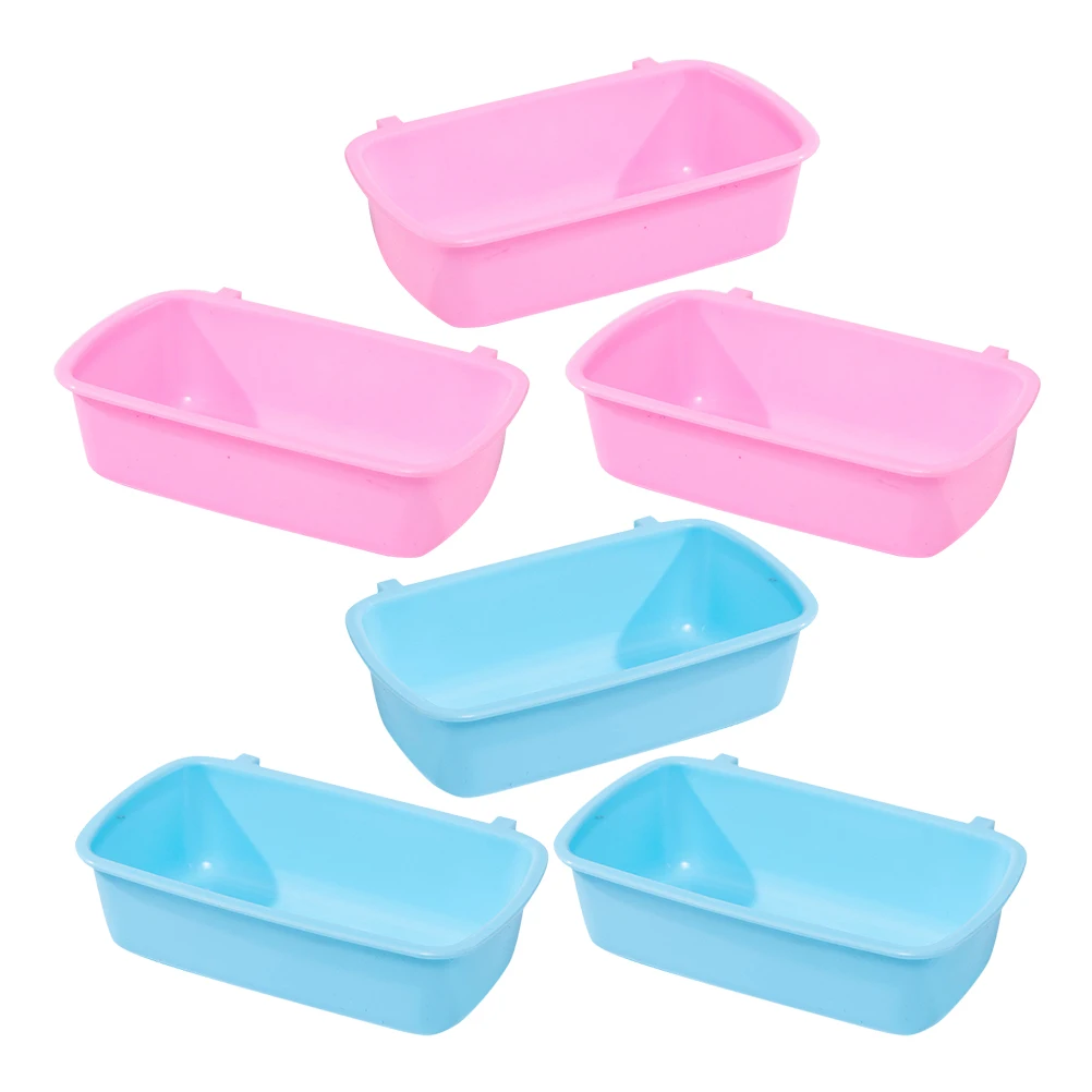 

6Pcs Small Animal Water Bowls PP Material Durable Pet Supplies for Hamster Chinchilla Guinea Pig Compact Size Easy to Wash