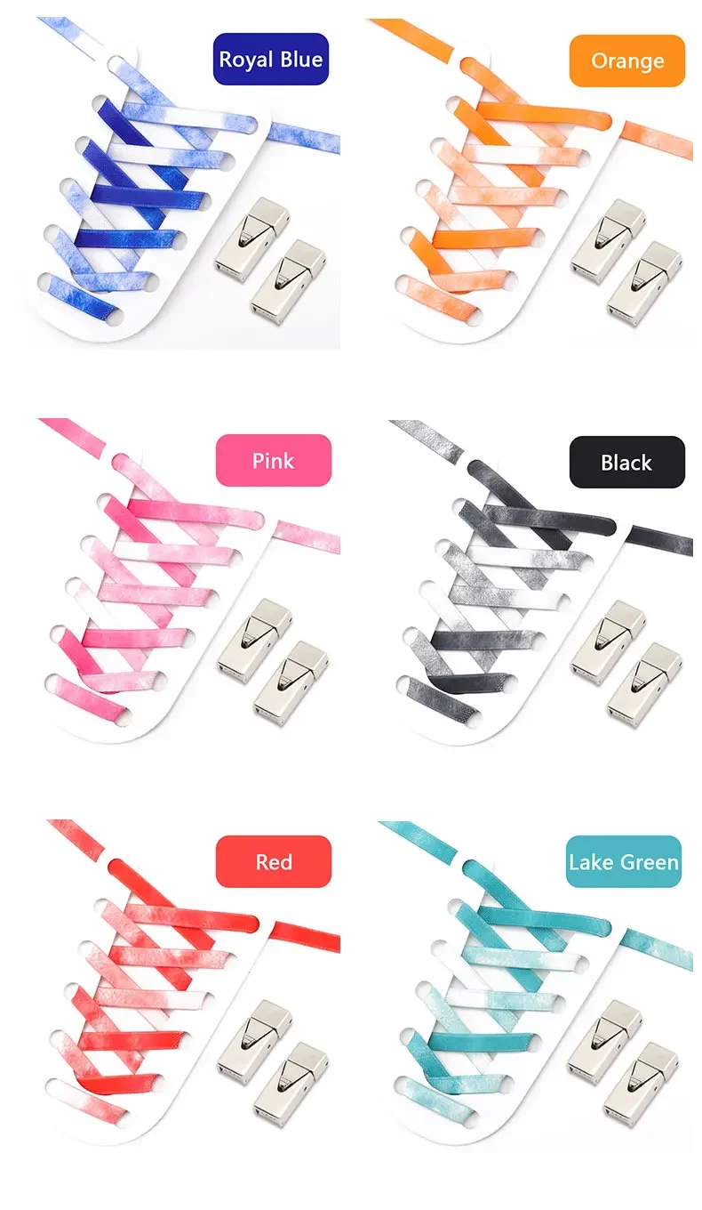 Press-Lock-Schnürsenkel ohne Binden, 8 mm breite, flache, elastische Schnürsenkel für Sneaker, Kinder und Erwachsene, Schnürsenkel ohne Binden, Schuhzubehör – Detail 8