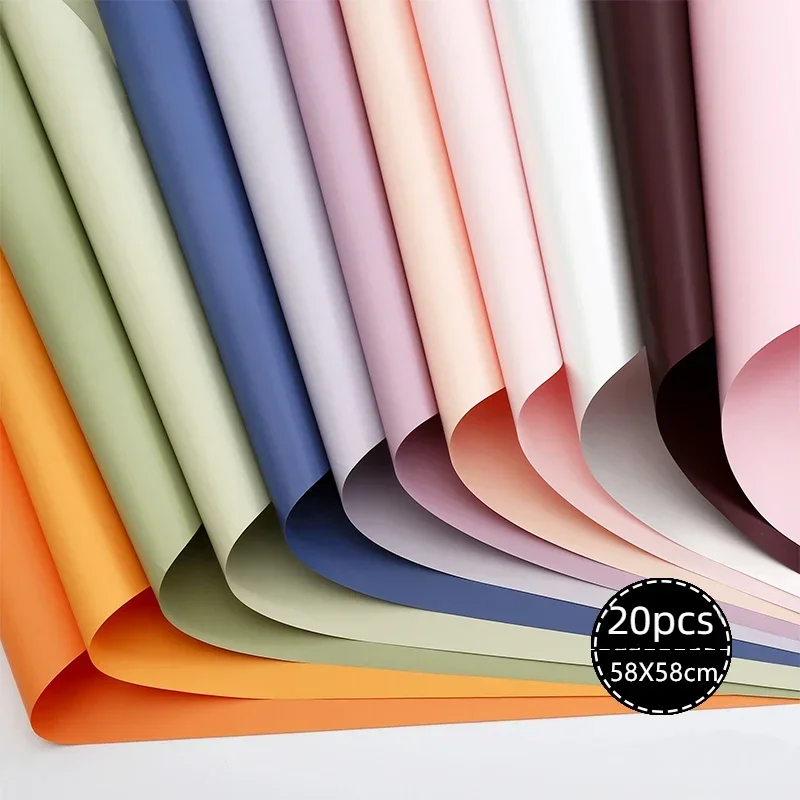 20 Sheets a bag Korean Matte Thickened Flower Wrapping Paper, Matte Paper, Waterproof