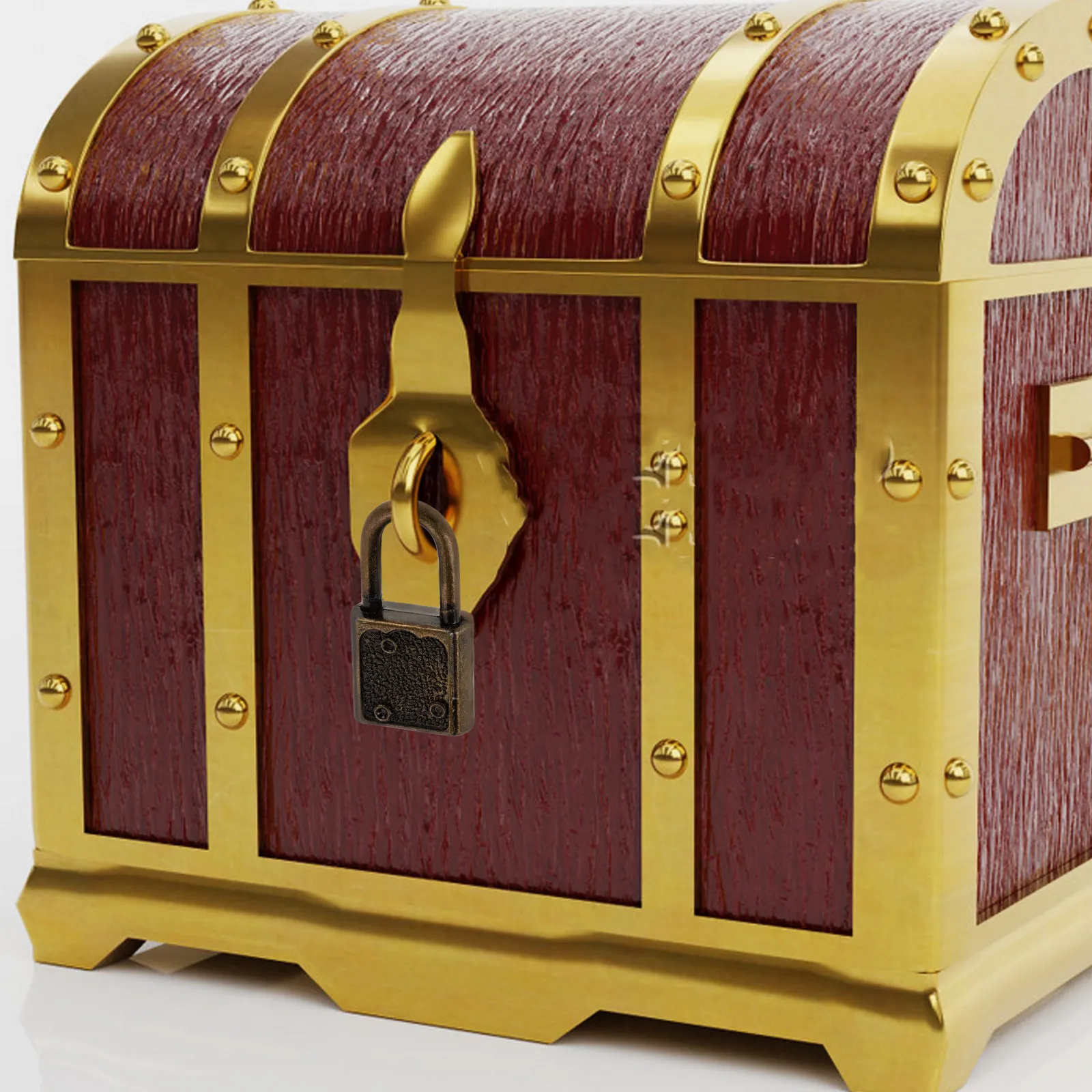 5Sets Pirate Treasure Chest Lock Key Accessories Classic Iron Padlock Latch for Wooden Box Jewelry Box Latches