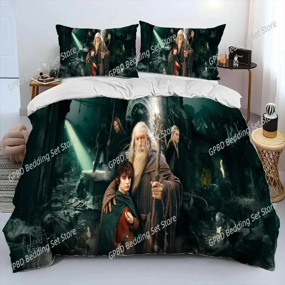 

New 3D Print L-Lord of Rings H-Hobbit Comfortable Duvet Cover Pillowcase Bedding Set Children Bedroom Decoration Home Textile