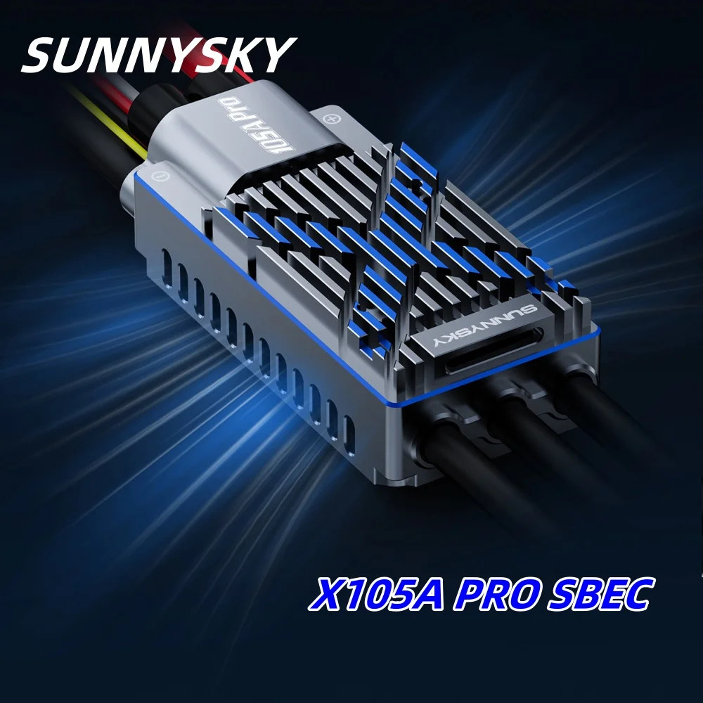 

SUNNYSKY X105A PRO SBEC Speed Controller 3-6S X105A ESC For RC70E 3D P3A Fixed-Wing Aircraft/420-520 Series Helicopter/UAV