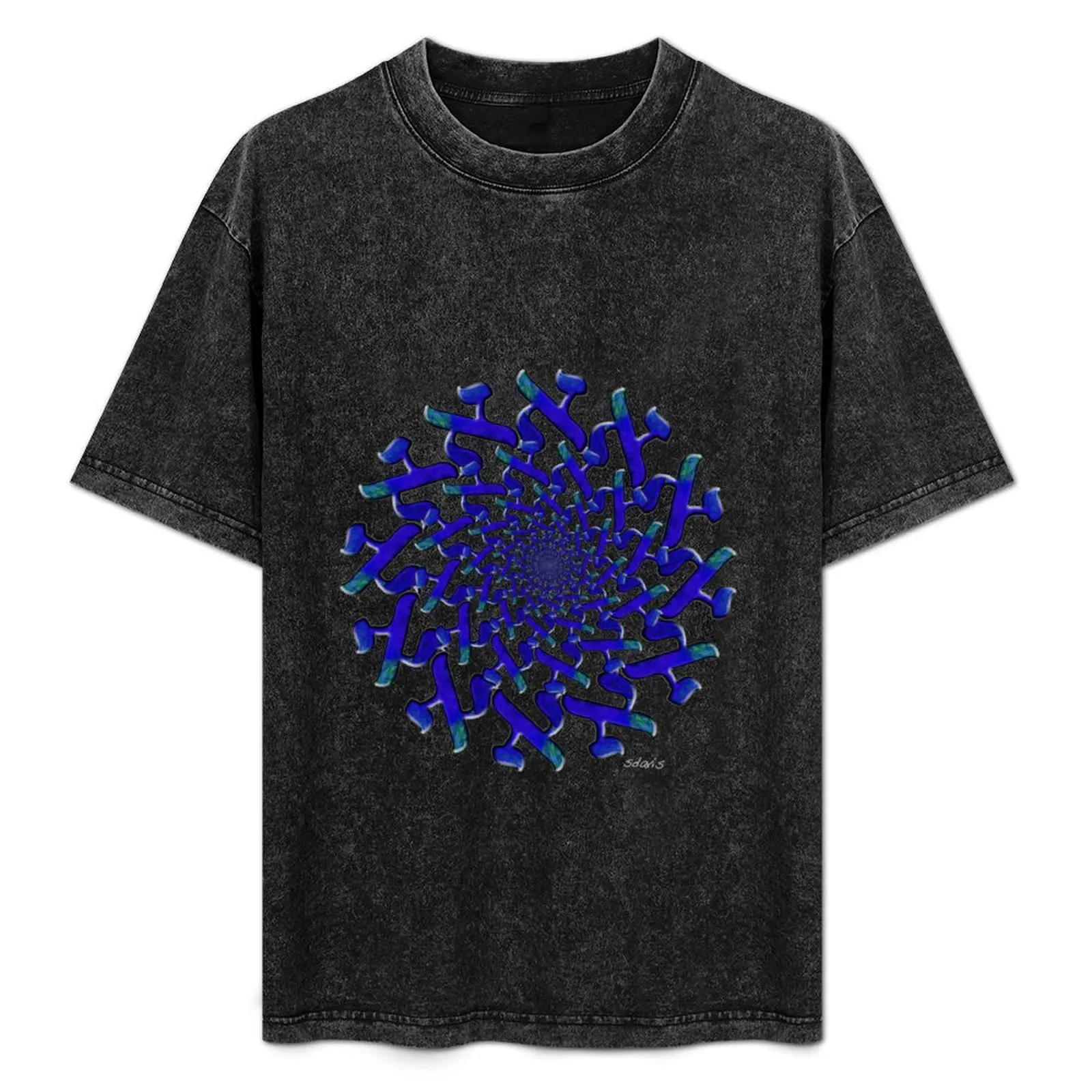 

sd Hebrew Aleph 1C Fractal T-Shirt custom shirt basketball graphic tees man clothes men t shirts