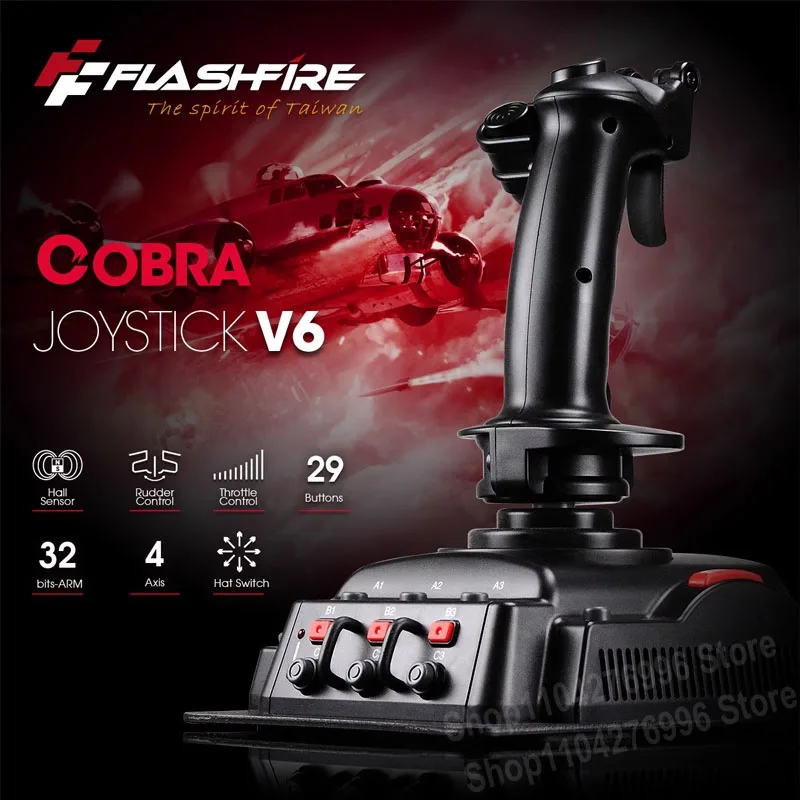 V6 PC Joystick Simulator für Flugsimulationssteuerung