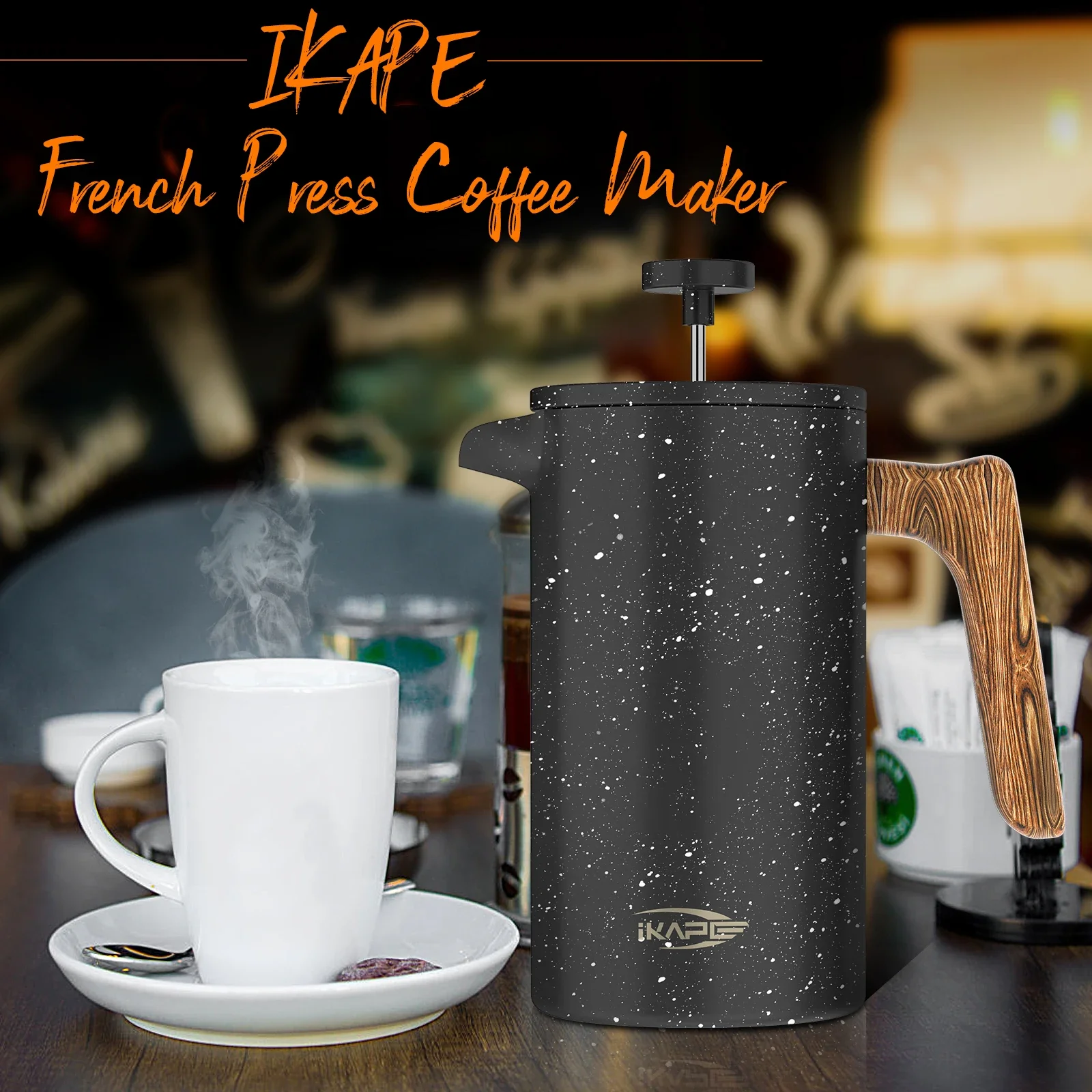 Imagem -05 - Ikape-french Press Coffee Maker 304 Stainless Steel Espresso Coffee And Tea Maker Level Filtration System Colorido 34 oz