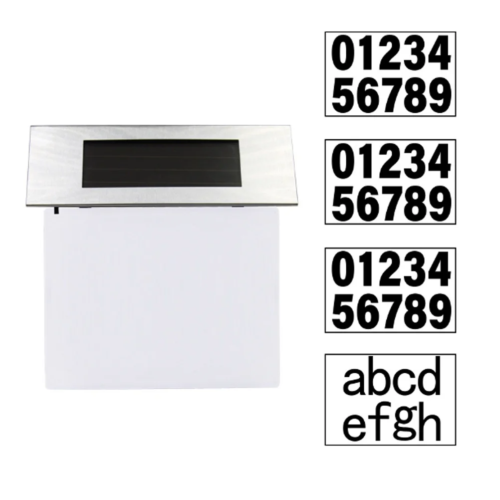 Emblems Solar Number Plate Address Sign Light House Numbers for outside Wall Lamp Doorplate