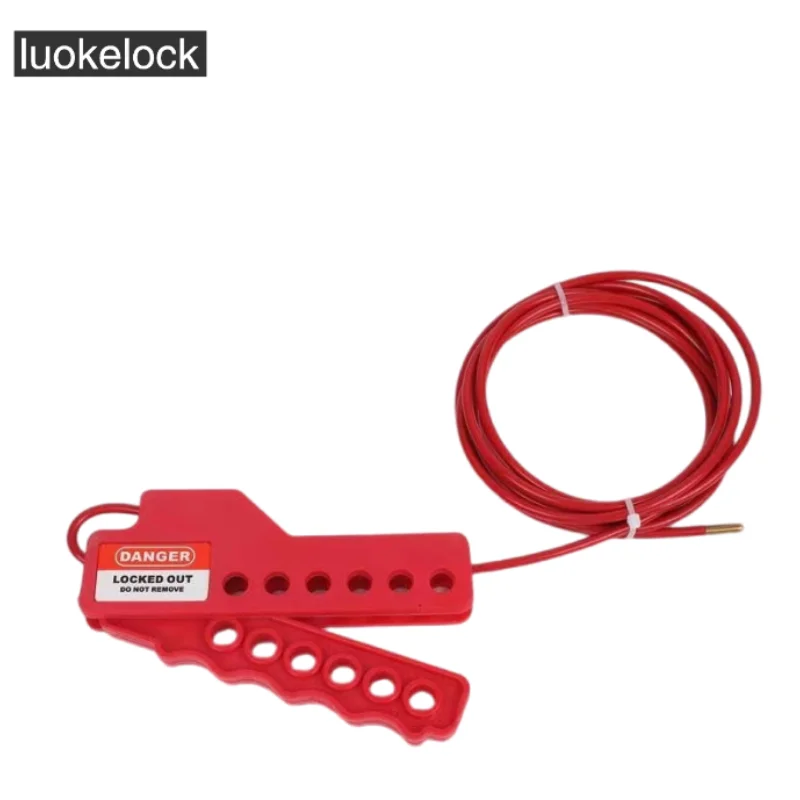 1PCS Luokelock Industrial Adjustable 2m Stainless Steel Grip Type Economy Cable Safety Wire Lockout