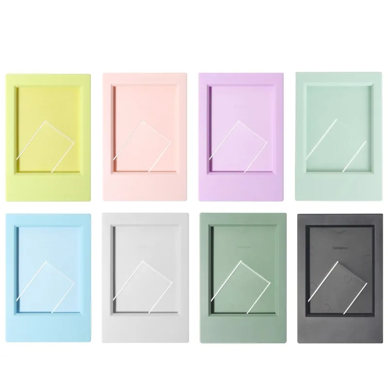 8pcs Creative Simple 3 inch Polaroid Small Photo Frame Living Room Bedroom mini Photo Frame Table Set of Eight Different Colors