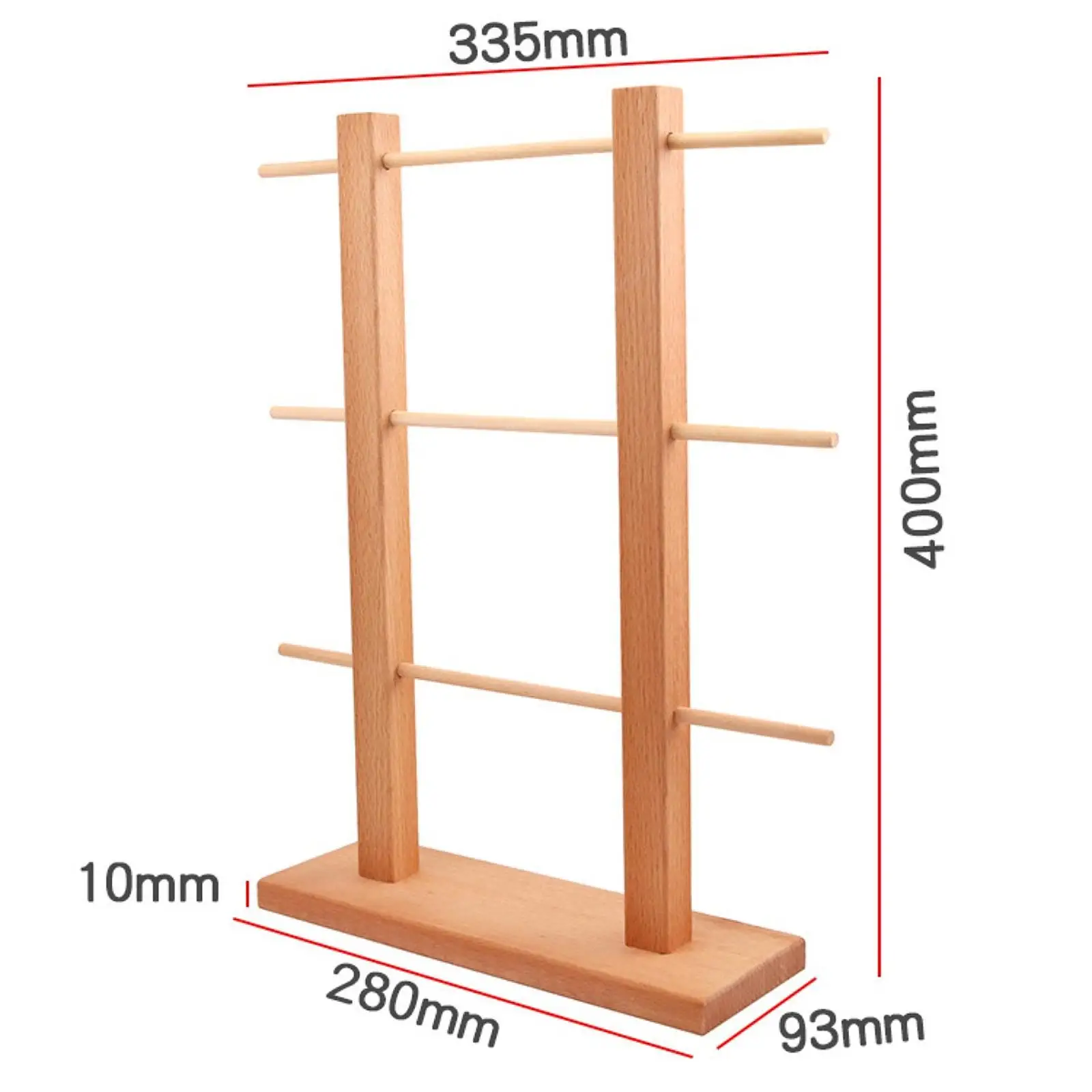 Beech Storage Rack Practical Removable Desktop Wooden Wire Rack Countertop Stand Sewing Threads Organizer for Bedroom Family
