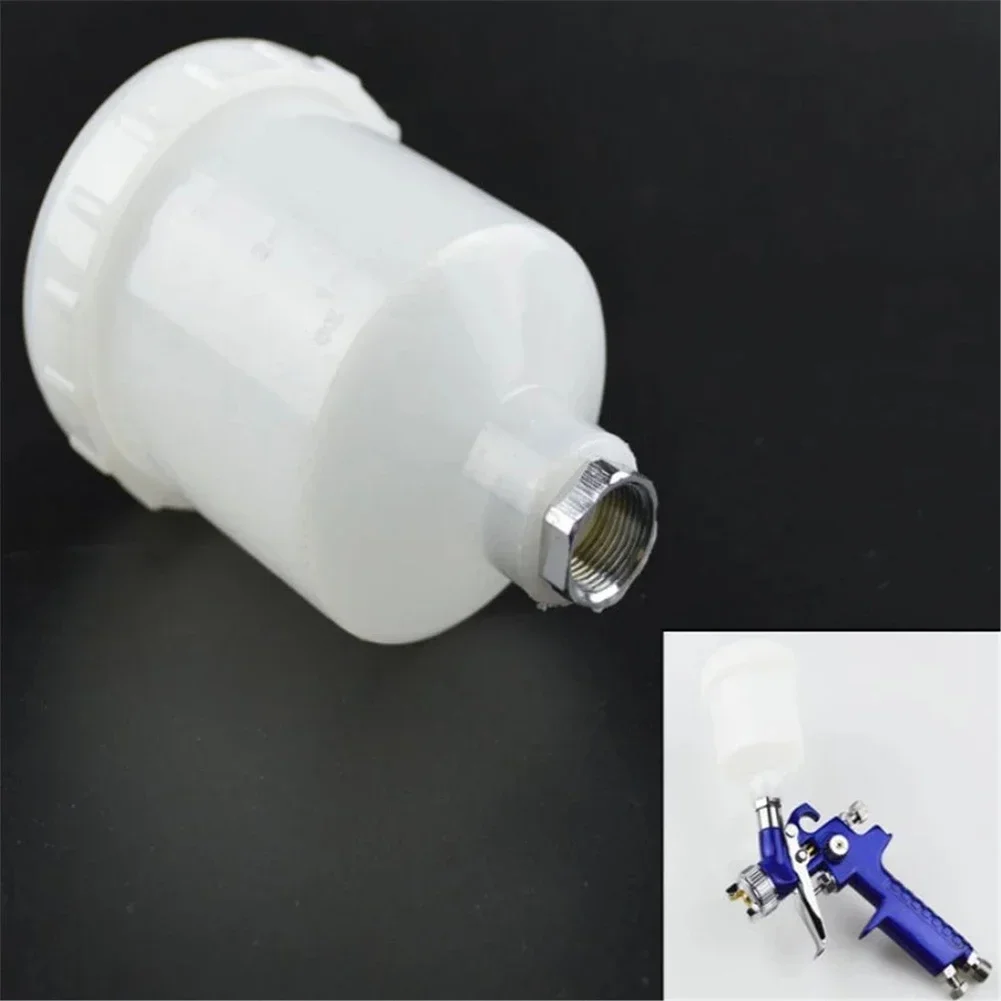 125ml Universal White Plastic Paint Pot For H2000 R-100 HVLP Manual Mini Spray Paint Pneumatic Tool Inner 14mm 92 X 63mm