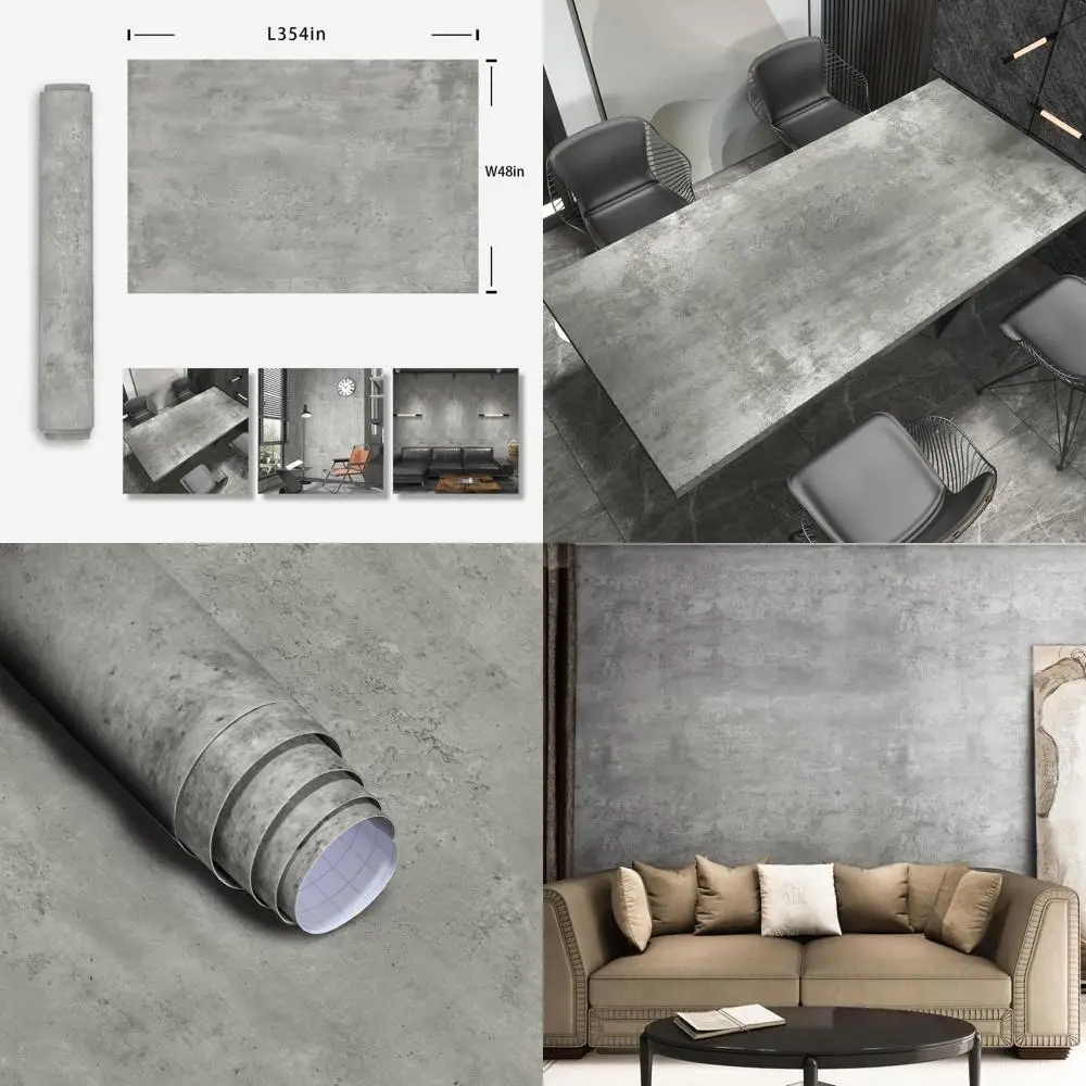 

Очень широкие светло-серые обои для очистки бетона — водонепроницаемые, съемные виниловые обои для промышленных помещений