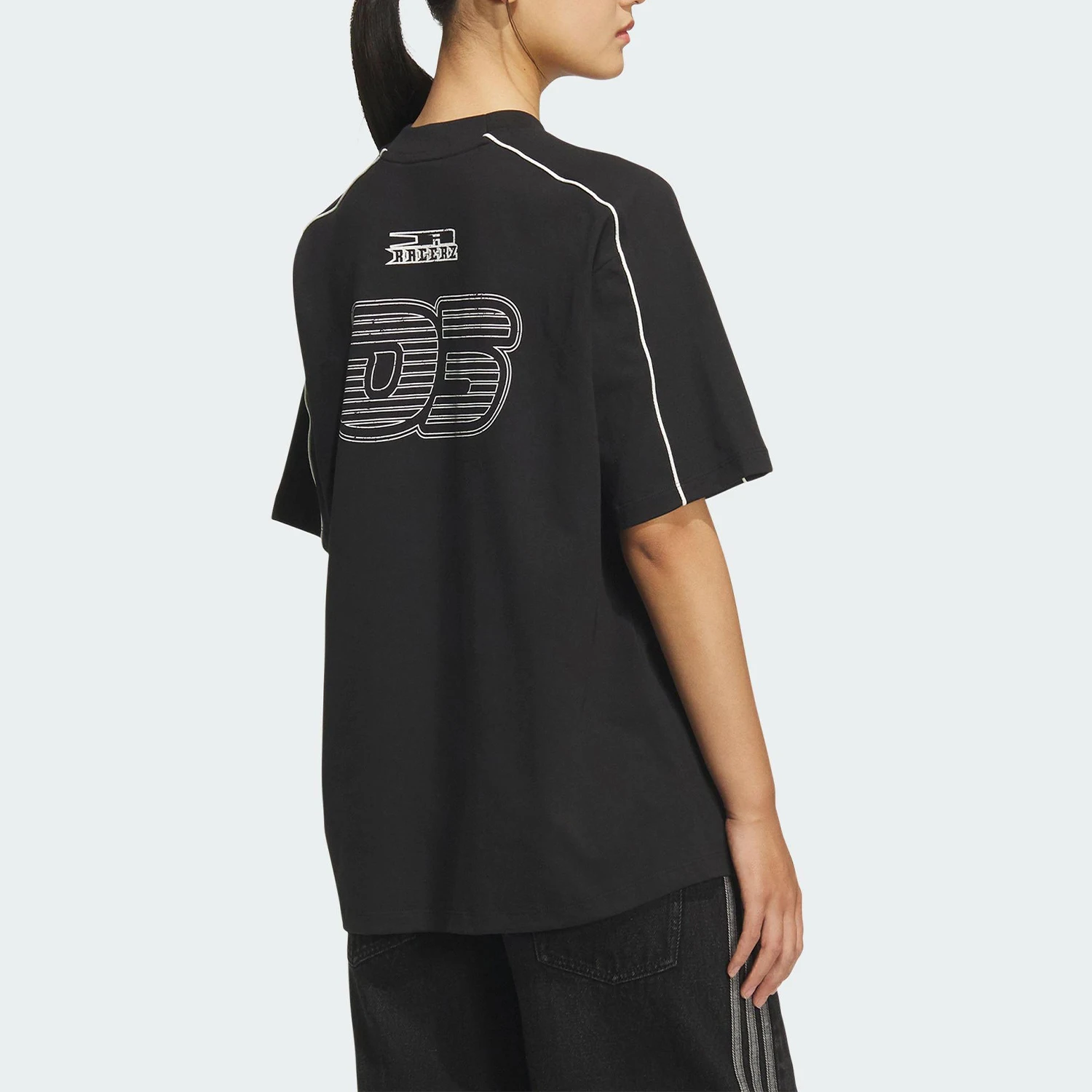 Adidas genuine clover women's plain knitted breathable casual short sleeved shirt KG6678