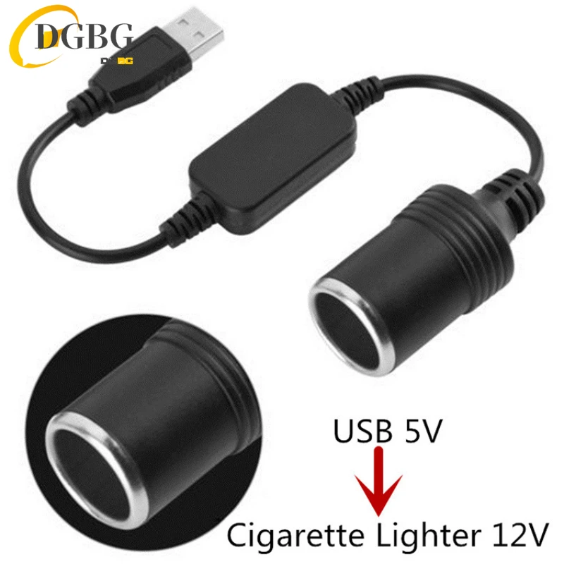 

1pc 5V 2A USB To 12V Cigarette Lighter Socket USB Male to Female Cigarette Lighter Adapter Converter Car Electronics Accessories