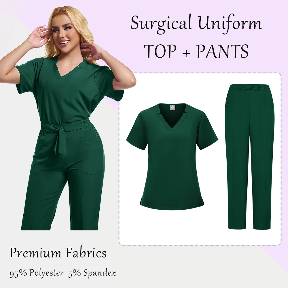 Clinical Green Gray Blue Rose Sanitary Dentist Medical Nursing Veterinary Surgical Uniform Men Work Wear Jogger Man Scrubs Sets