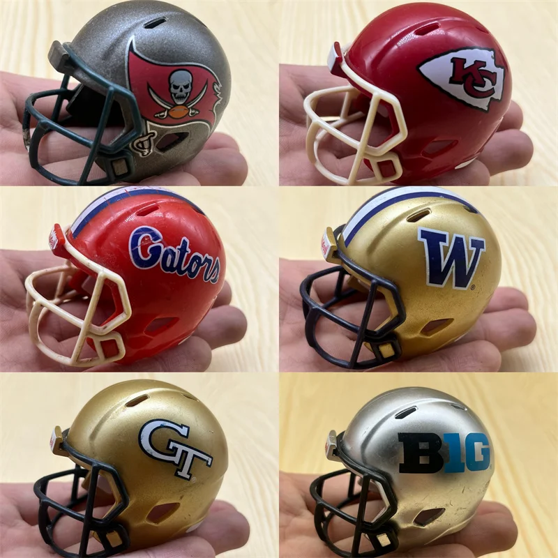 Kreatives Rugby-Helm-Modell, American Football Souvenir-Sportfigur, Mini-Helm-Figuren für die Sammlung von Spielzeug-Schreibtisch-Festival-Dekor