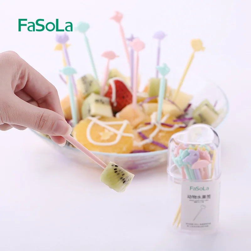 Reusable Plastic Fruit Stir Sticks Dessert Cocktail Food Picks Fruit Skewers Pick Stick Fruit Food Sticks