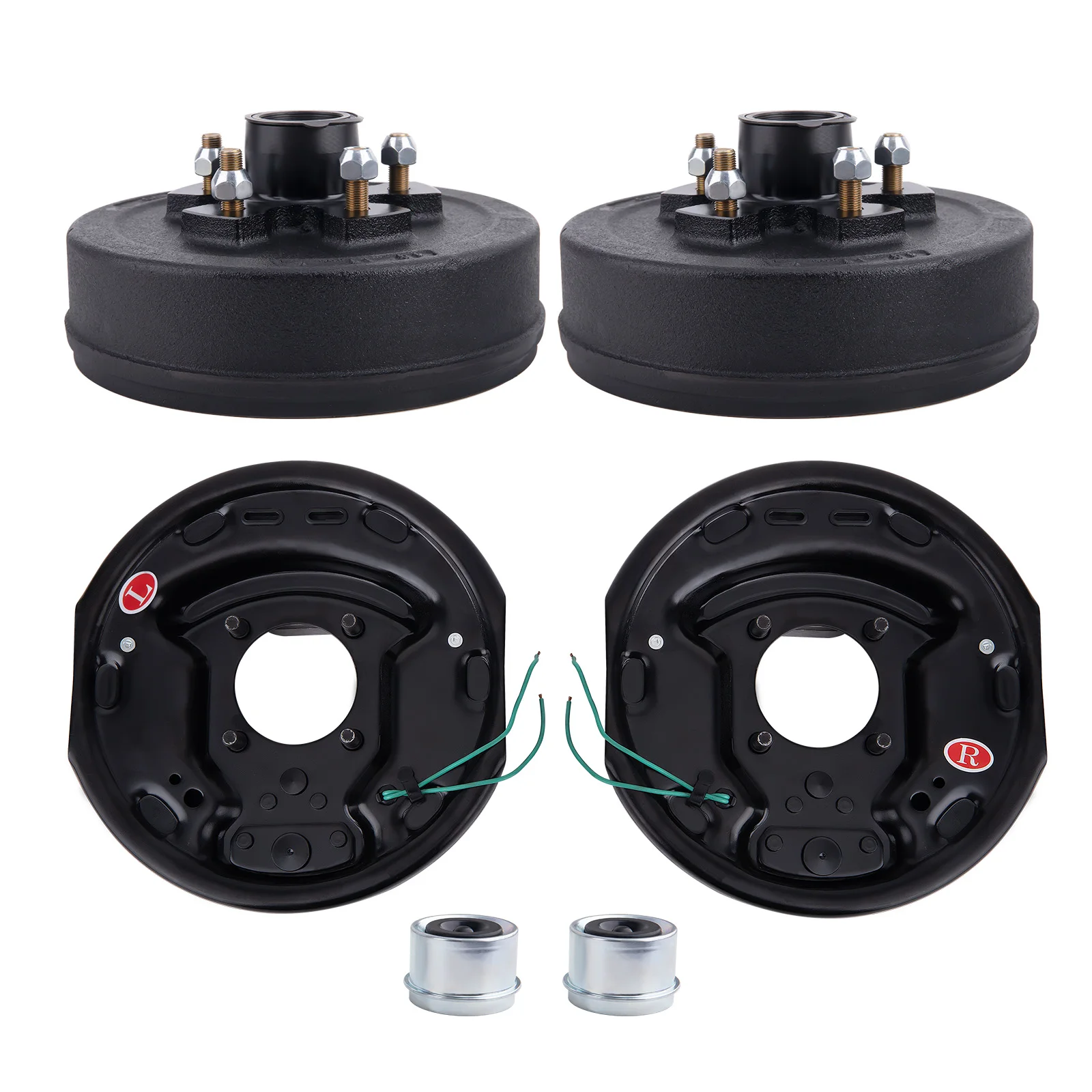 

Комплекты барабанных тормозов Trailer 5 On 4.5 и электрические тормоза 10"x2-1/4" для оси грузоподъемностью 3500 фунтов