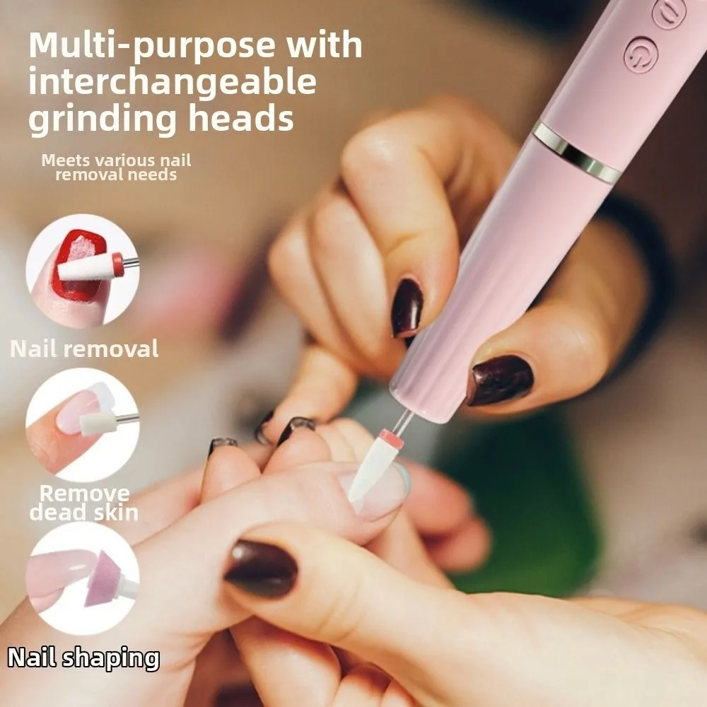 Professional Grade Electric Nail Drill Machine Low Noise Multiple Gears Manicure Machine Dead Skin Removal Grinding Polishing