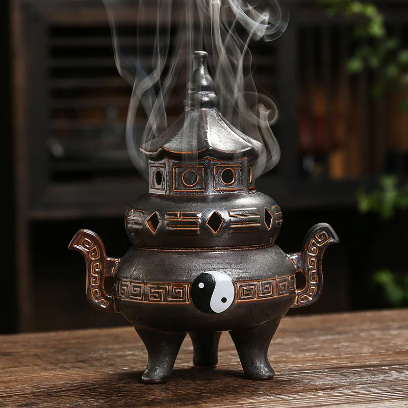 Chinese Ceramic Plate Incense Burner Home Indoor Zen Tea Room Tea Table Aromatherapy Stove Fragrance Path Decoration