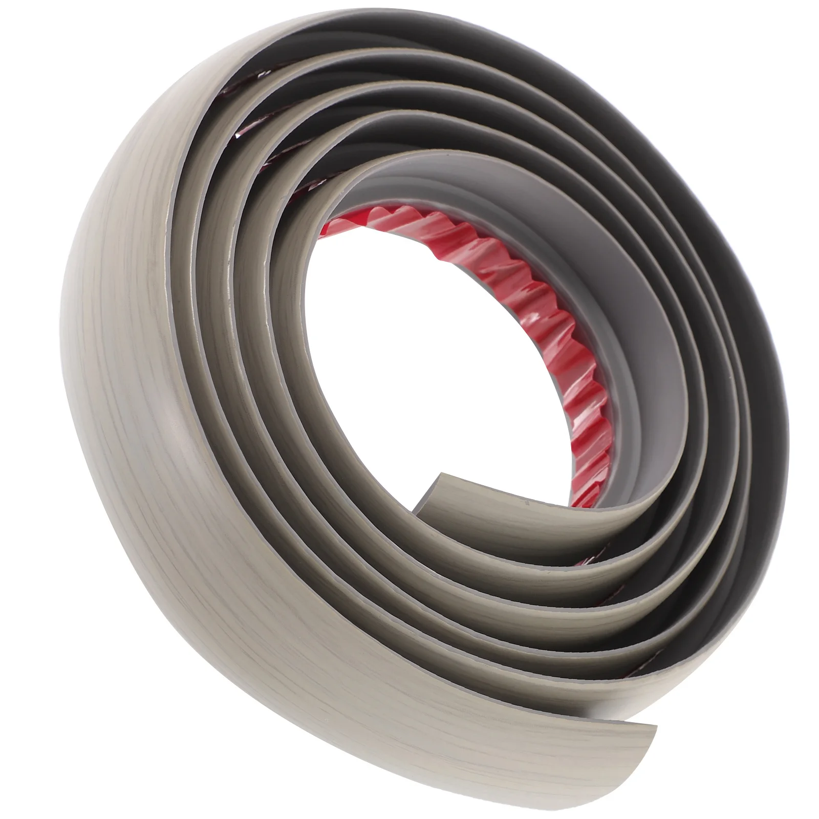 Faixa de Transição de Piso de PVC Cinza de 2M, Autoadesiva, para Fissuras de 4-6mm em Madeira, Azulejo, Carpete, Acabamento de Limite e Rampas